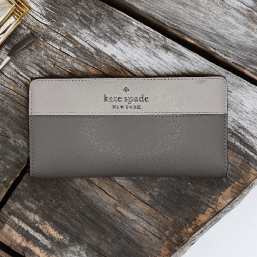 Kate Spade Gray and Cream Wallet